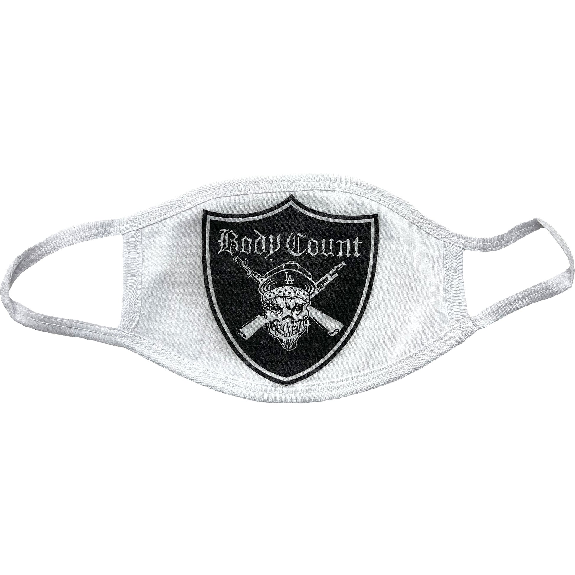Body Count Pirate Logo White Face Mask Front