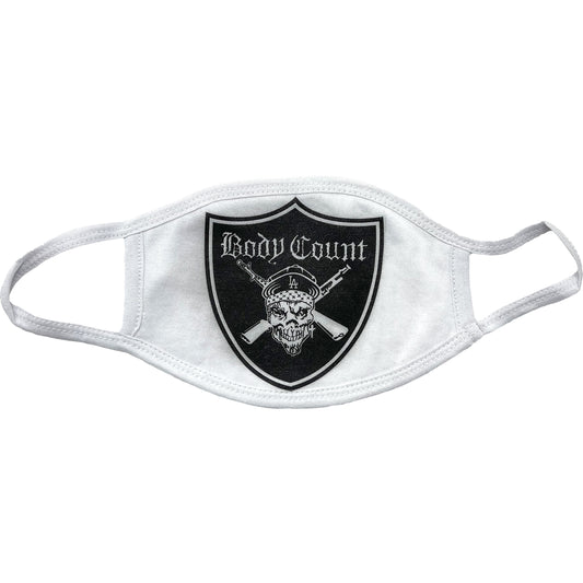 Body Count Pirate Logo White Face Mask Front