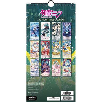 Hatsune Miku 2023 Mini Poster Calendar Calendar Back