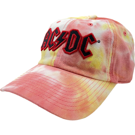 AC/DC Tie Dye Ballpark Baseball Cap Front