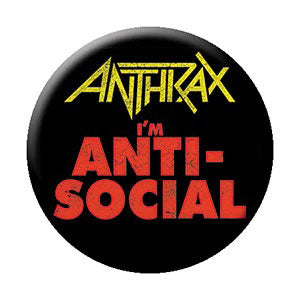 Anthrax Anti-Social Button Front