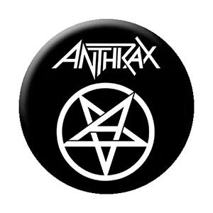 Anthrax B/W Logo Button Front