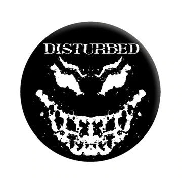 Disturbed Grin Button Front