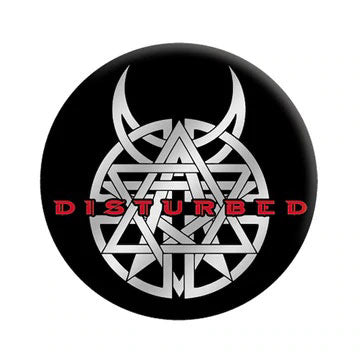 Disturbed Amulet Button Front