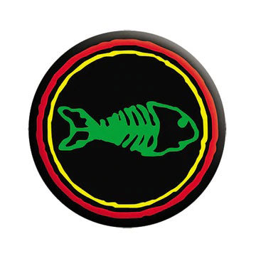 Fishbone Logo Button Front