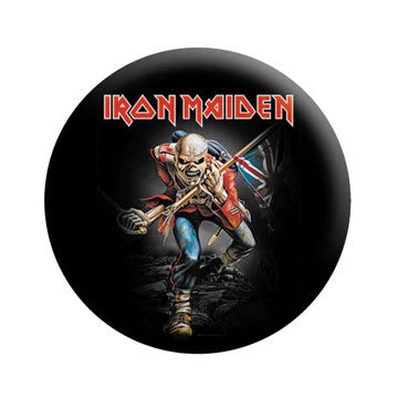 Iron Maiden British Flag Button Front