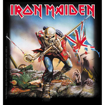 Iron Maiden British Flag Sticker Front
