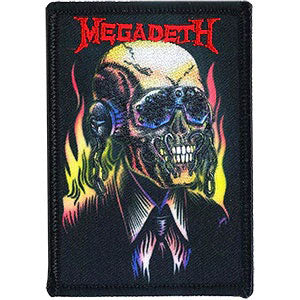 Megadeth On Fire Embroidered Patch Front