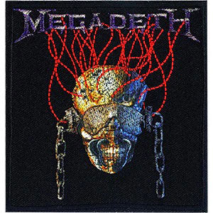 Megadeth Skull Wires Embroidered Patch Front