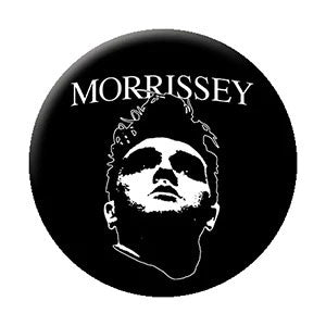 Morrissey B&W Face Button Front