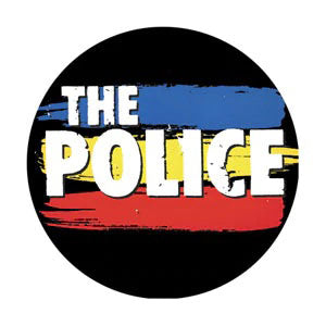 Police Striped Logo Button Front
