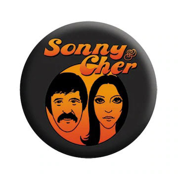 Sonny & Cher TV Logo Button Front