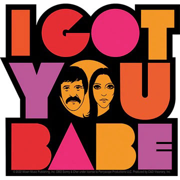 Sonny & Cher I Got You Babe Sticker Front