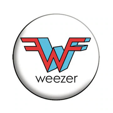 Weezer W Logo Button Front