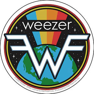 Weezer Earth Rainbow Sticker Front