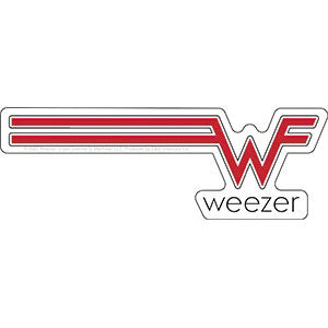 Weezer Red Logo Sticker Front