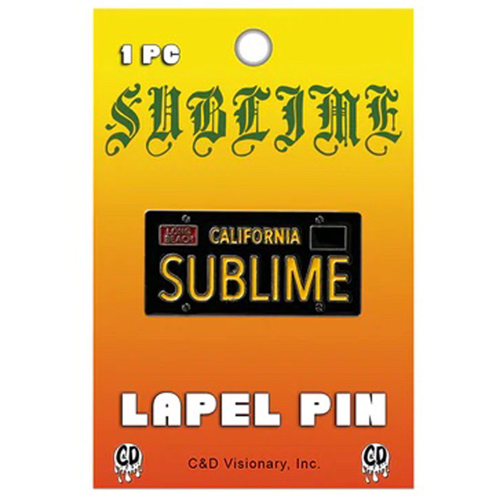 License Plate Pewter Pin Badge