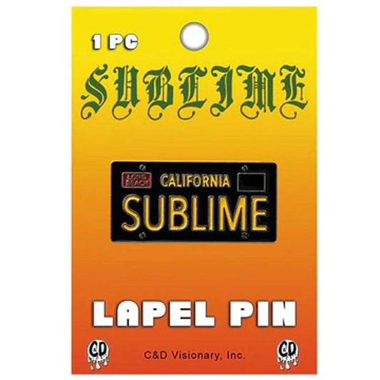Sublime License Plate Pewter Pin Badge