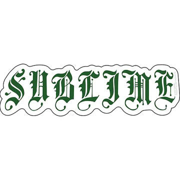 Sublime Old English Logo Sticker Front