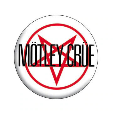Motley Crue Star Logo Button Front