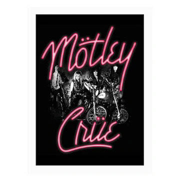Motley Crue Pink Neon Magnet Front