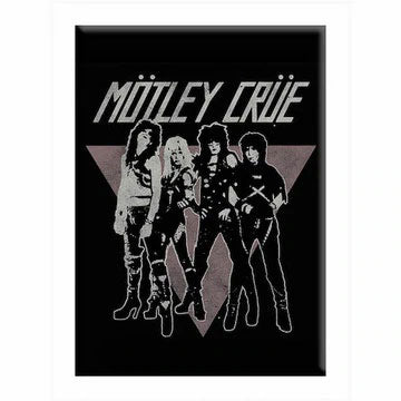 Motley Crue Group Triangle Magnet Front