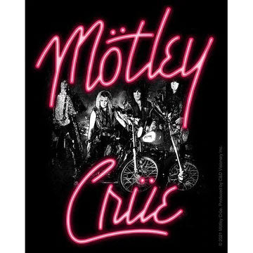 Motley Crue Pink Neon Sticker Front