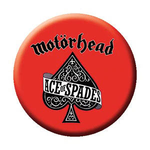 Motorhead Red Ace of Spades Button Front