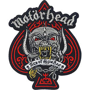 Motorhead Metallic Ace of Spades Embroidered Patch Front