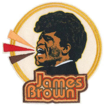 James Brown Singing Circle Embroidered Patch Front