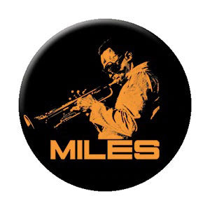 Miles Davis Trumpet Button Front
