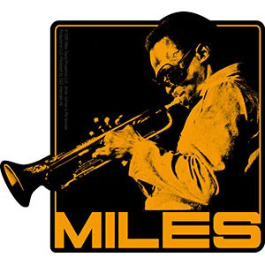Miles Davis Trumpet Sticker Front
