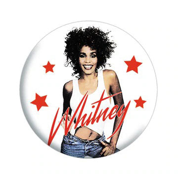 Whitney Houston Denim Pose Button Front