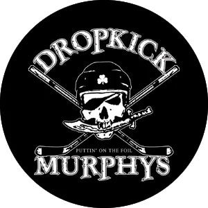 Dropkick Murphys Hockey Skull Button Front