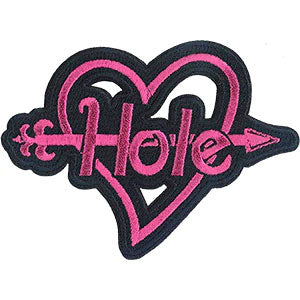 Hole Arrow Heart Embroidered Patch Front