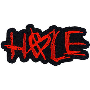 Hole Red Logo Embroidered Patch Front