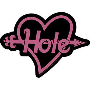 Hole Arrow Heart Sticker Front