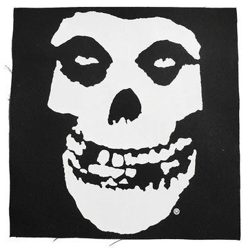 Misfits Skull Logo Canvas Cloth Back Patch Front
