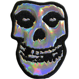 Misfits Iridescent Skull Embroidered Patch Front