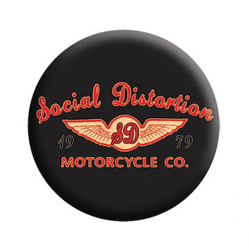 Social Distortion Moto Logo Button Front