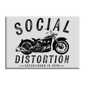 Social Distortion Motorcycle Magnet Front