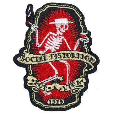 Social Distortion Por Vida Embroidered Patch Front