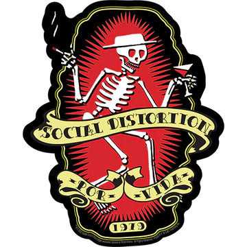 Social Distortion Por Vida Sticker Front