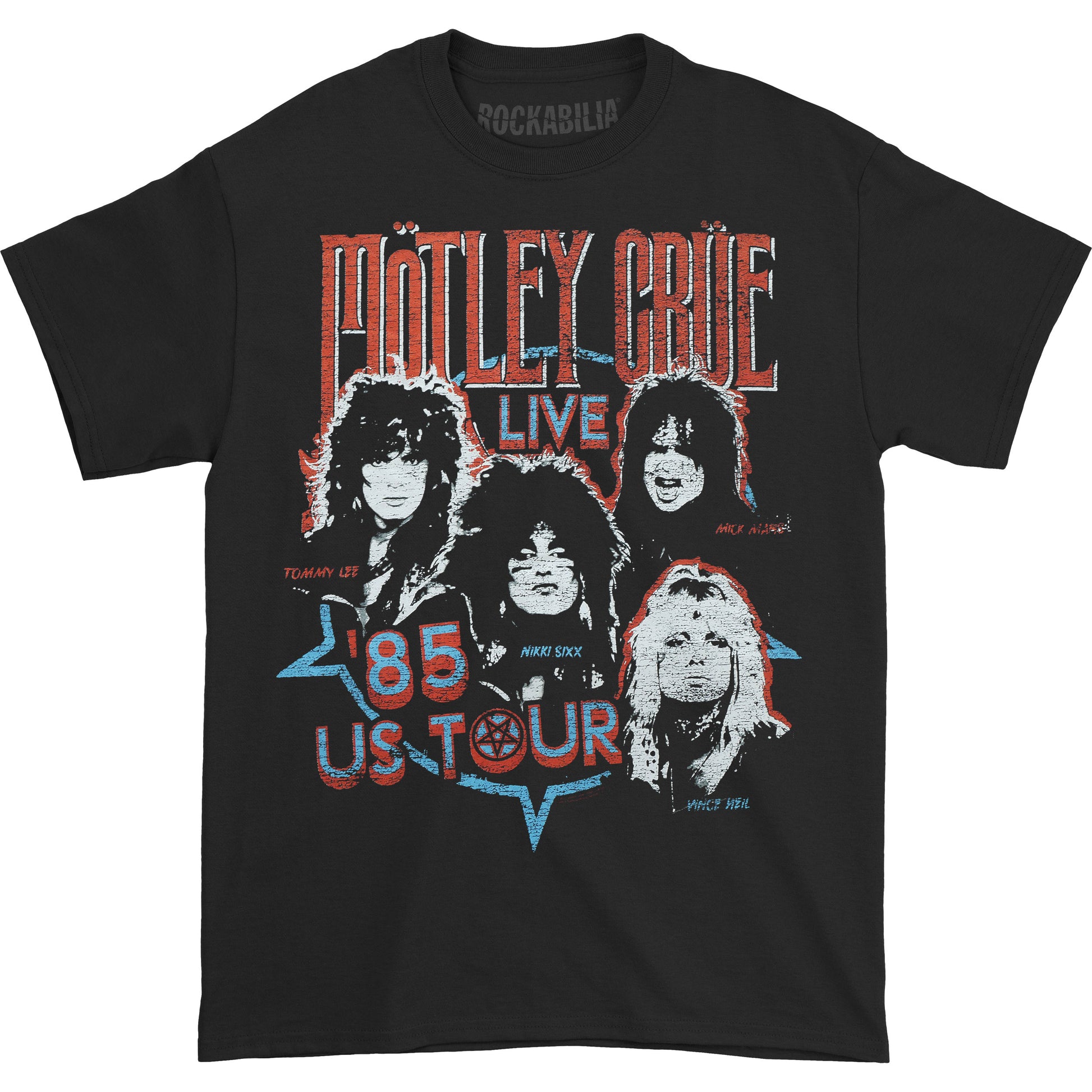 Motley Crue Live 85 T-shirt Front