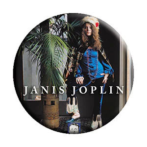 Janis Joplin Palm Button Front