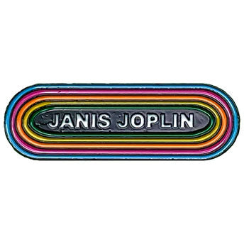 Janis Joplin KMET Pewter Pin Badge