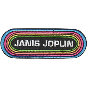 Janis Joplin Rainbow Embroidered Patch Front