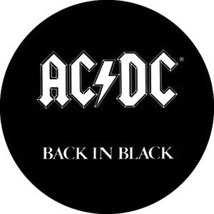 AC/DC Back in Black Button Front