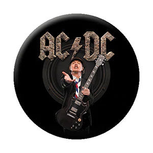 AC/DC Angus Reaching Out Button Front