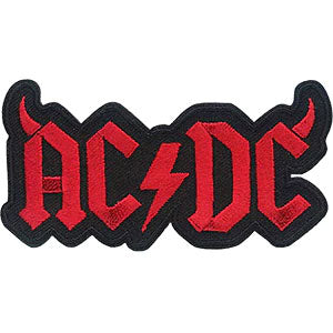 AC/DC Logo w/ Horns Embroidered Patch Front